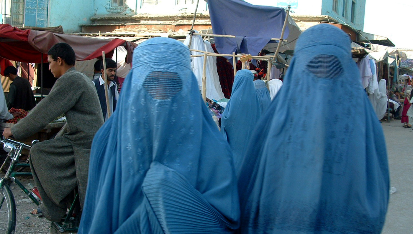 Woman in burqas in Afghanistan